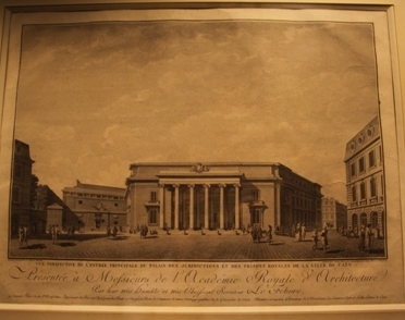 Gravure du projet de palais de justice de Caen