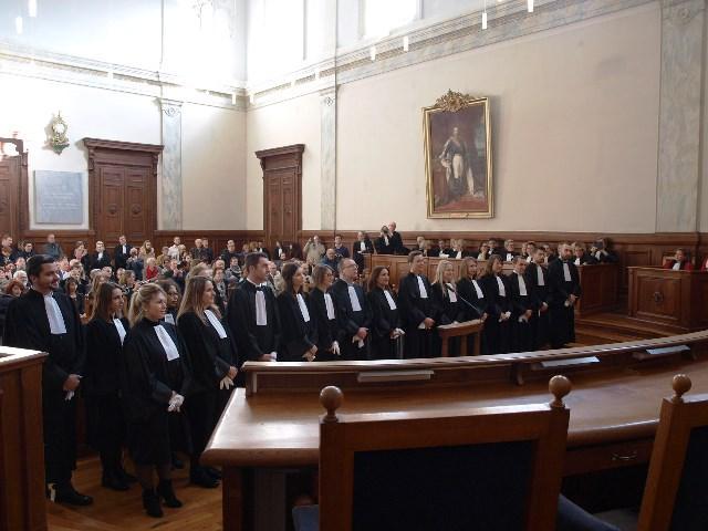 Audience de prestation de serment de 18 avocats à la cour d’appel