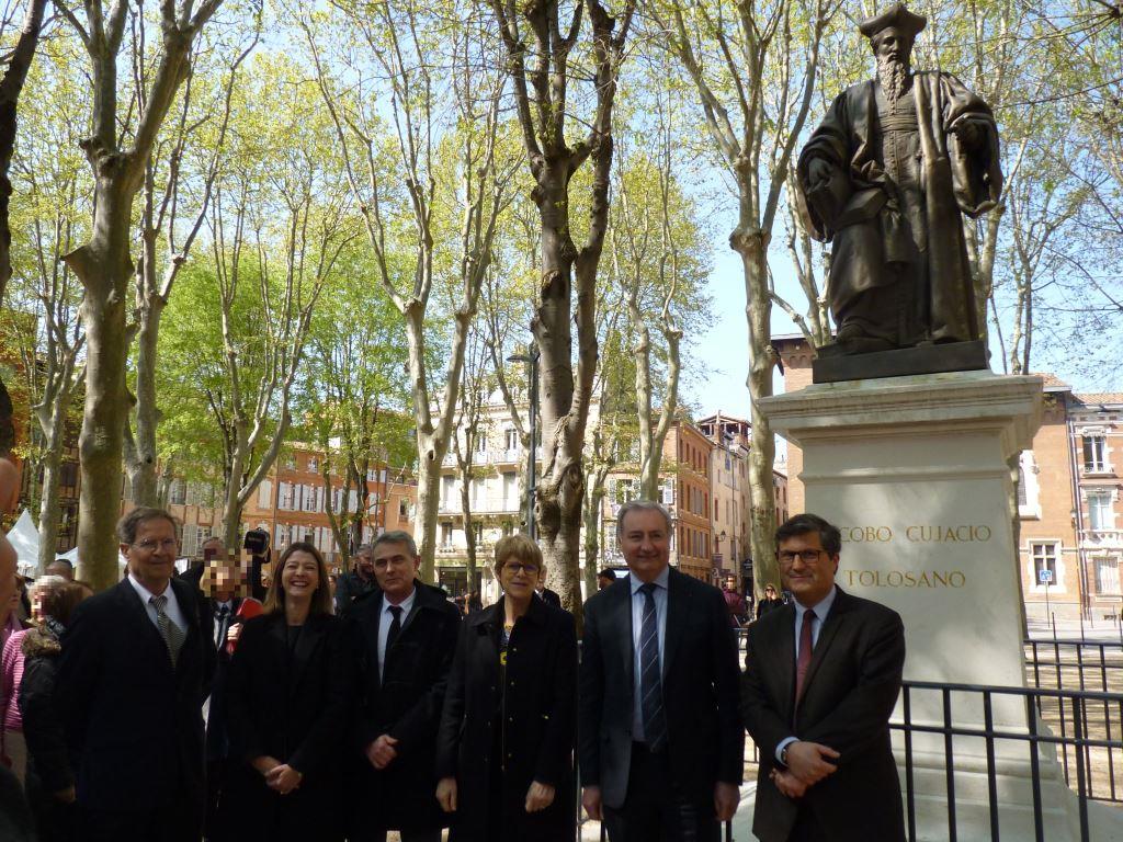 inauguration de la statue de Cujas, place du Salin