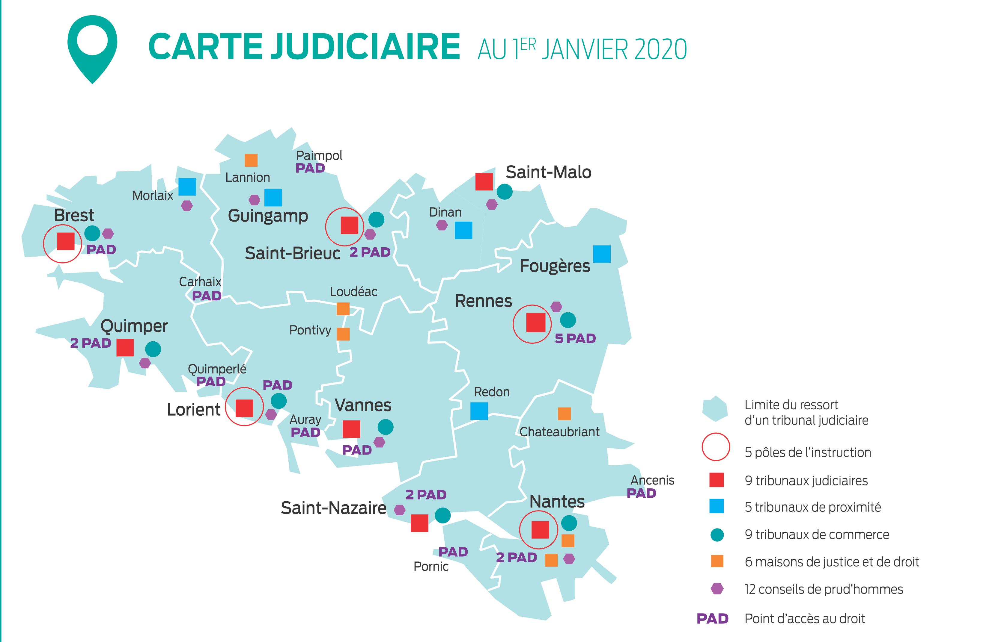 carte judiciaire au 01.01.2020