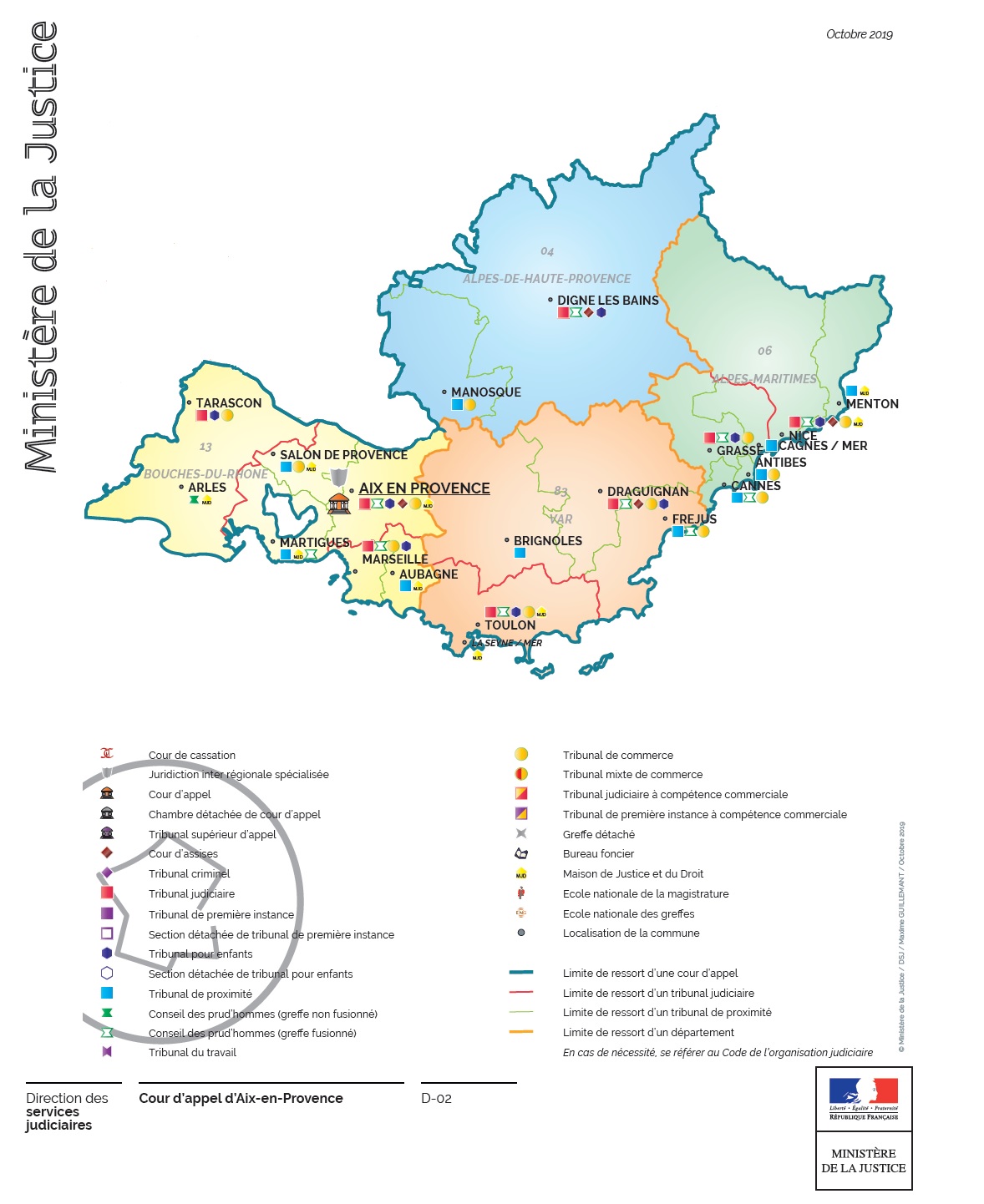 Carte judiciaire du ressort