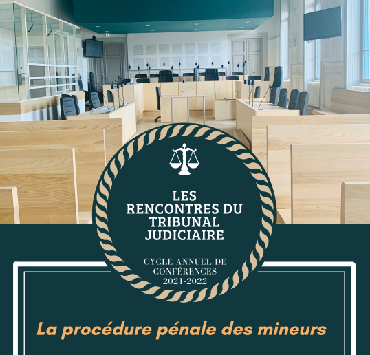 Affiche de la conférence sur la procédure pénale des mineurs