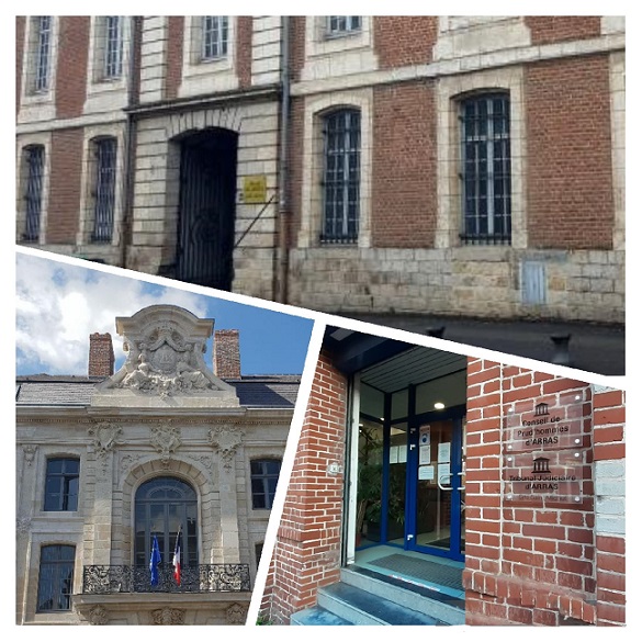 Les 3 sites du tribunal judiciaire d'Arras