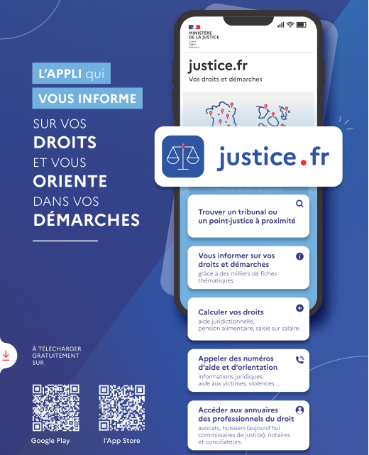 Téléchargez l'application justice.fr
