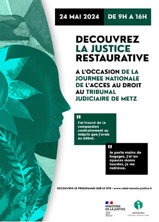 Journée nationale de l'accès au droit - 24 mai 2024 - La justice restaurative