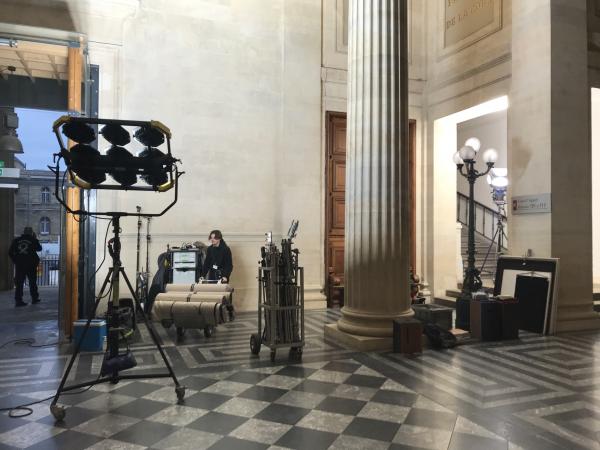 matériel de tournage salle des pas perdus