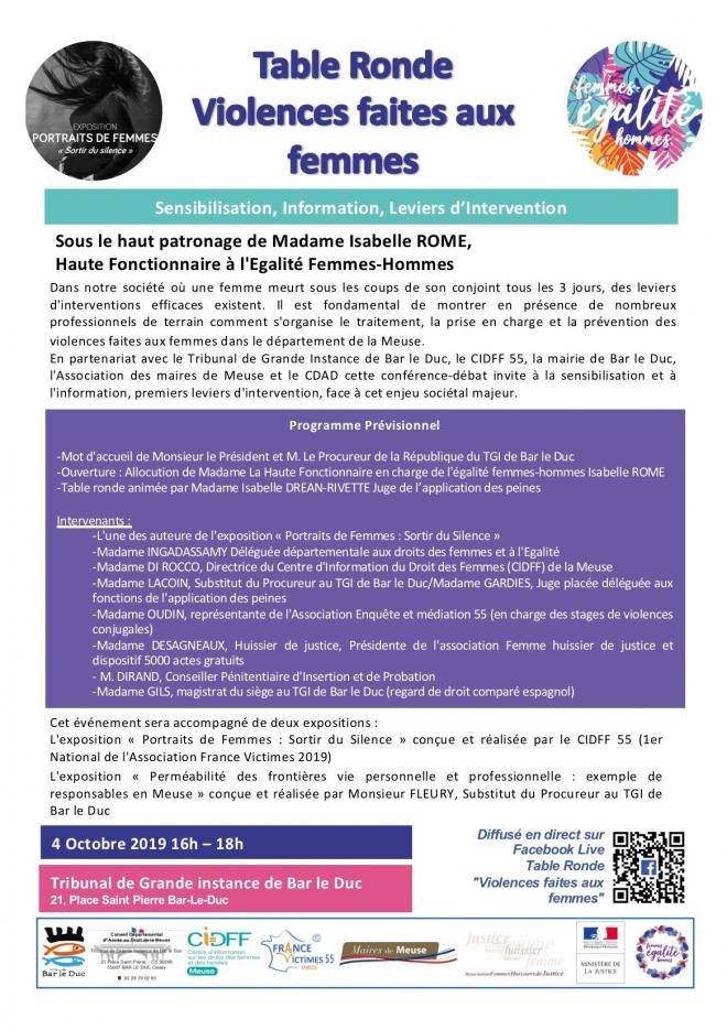 table ronde violences femmes BLD