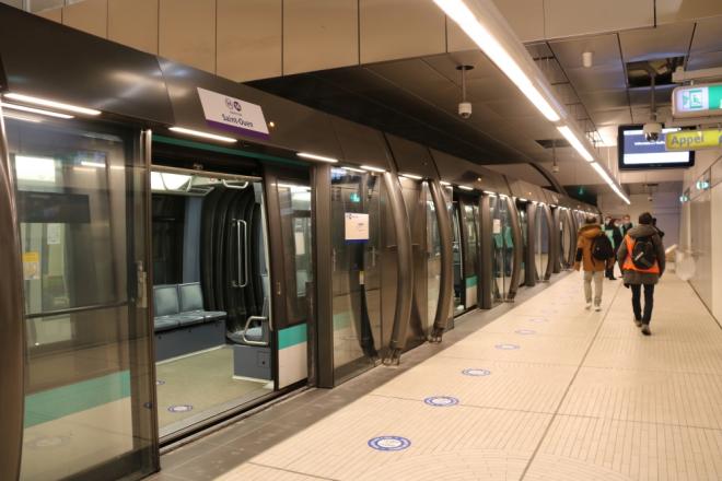 Inauguration de la station de métro Porte de Clichy