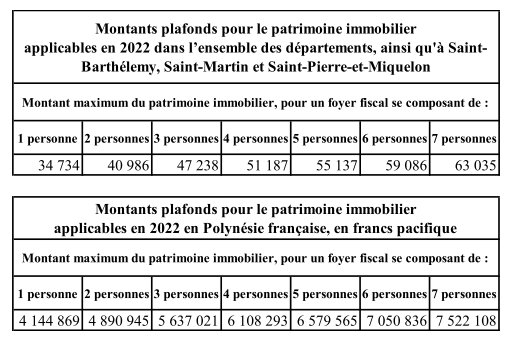 plafond patrimoine immo AJ 2022