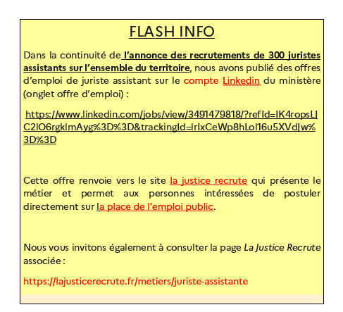 FLASH INFO RECRUTEMENT