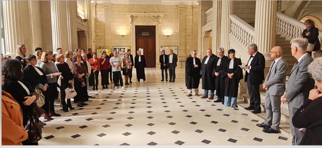 Moment de recueillement à la CA de Nîmes