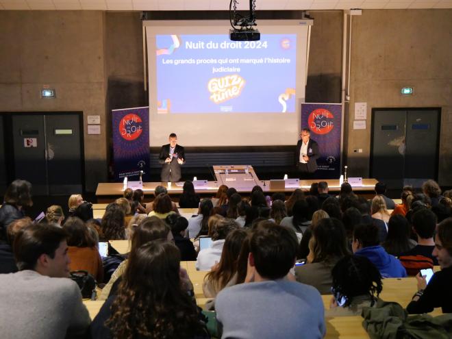 Le jeu " questions pour un juriste " lors de la Nuit du droit le 3 octobre 2024