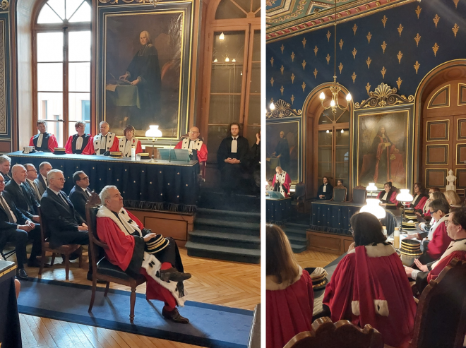 Montage audience solennelle