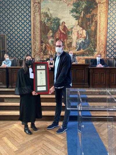 Maître Elise ROLLET, lauréate du concours d'éloquence.