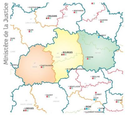 carte judiciaire CA Bourges