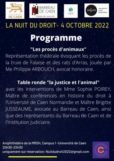 La Nuit du Droit à Caen - programme