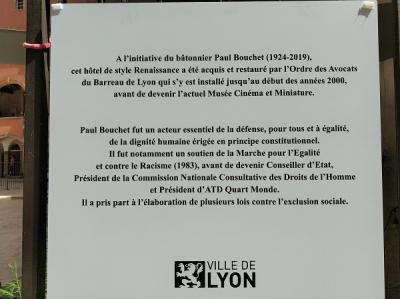 Dévoilement de l'Espace Paul Bouchet (ancienne " Maison des avocats ")