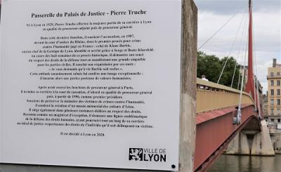 Dévoilement de la plaque de la Passerelle Pierre Truche